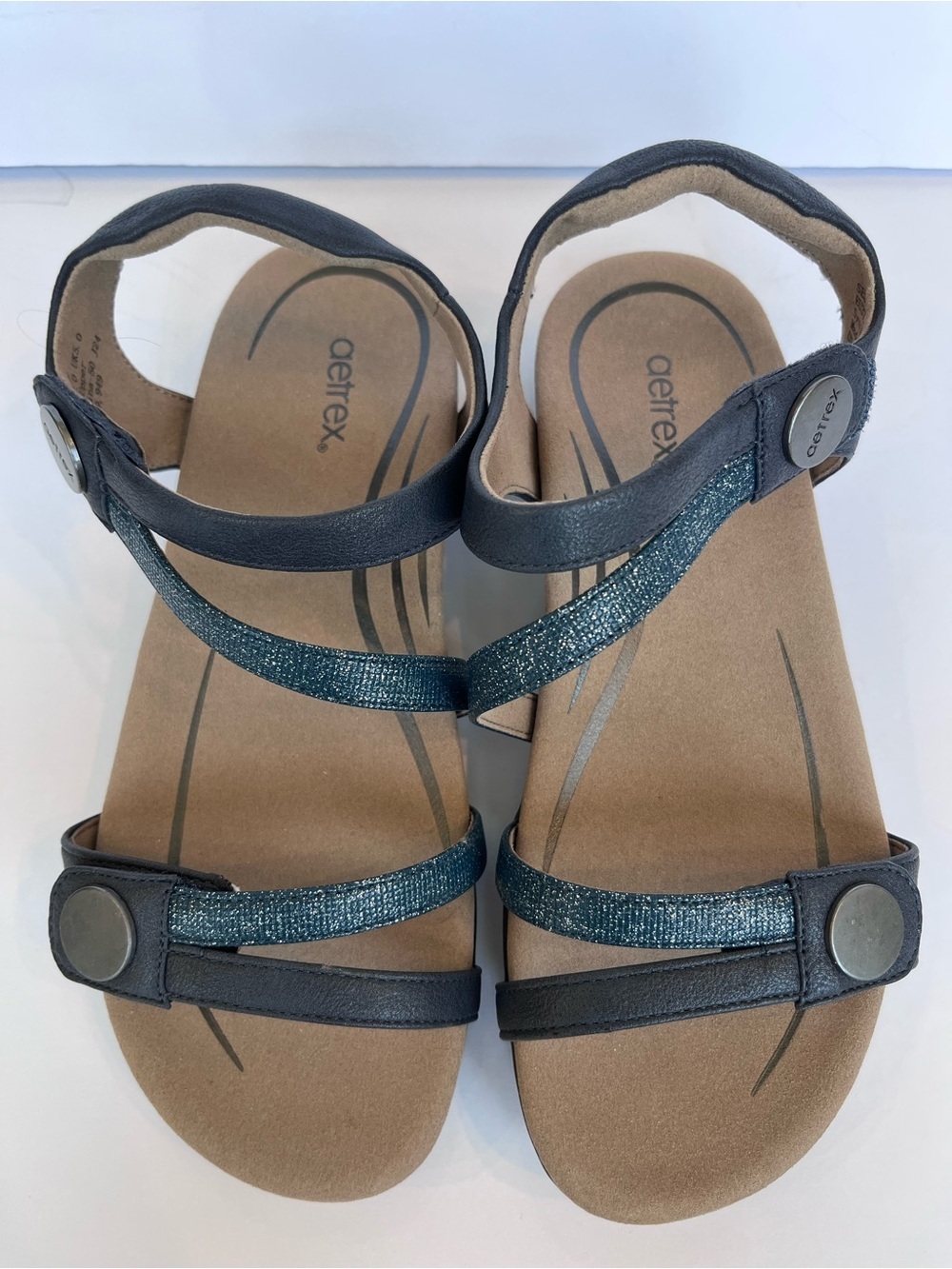 Aetrex Jess Blue Sandals